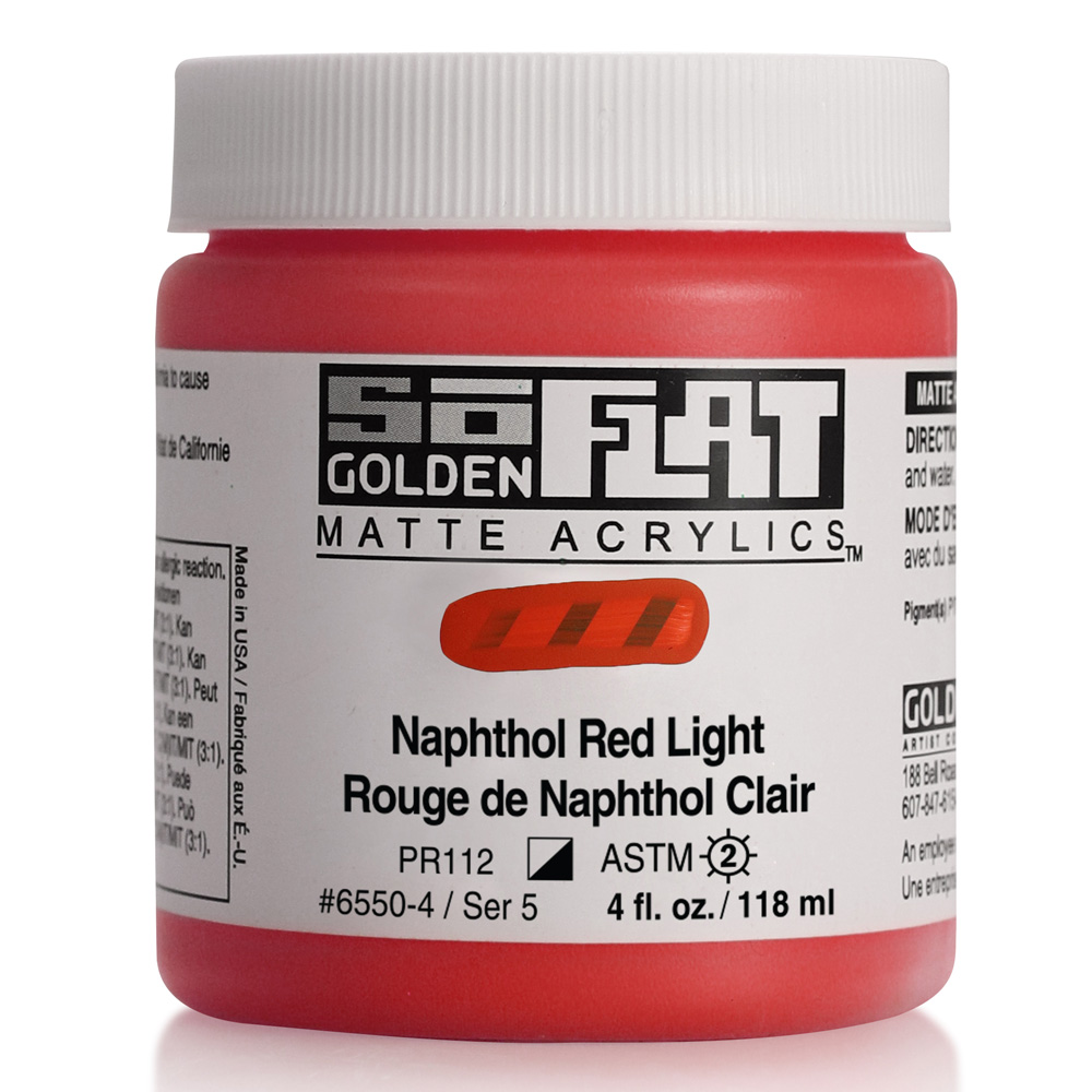 Golden SoFlat Matte 4 oz Naphthol Red Lt