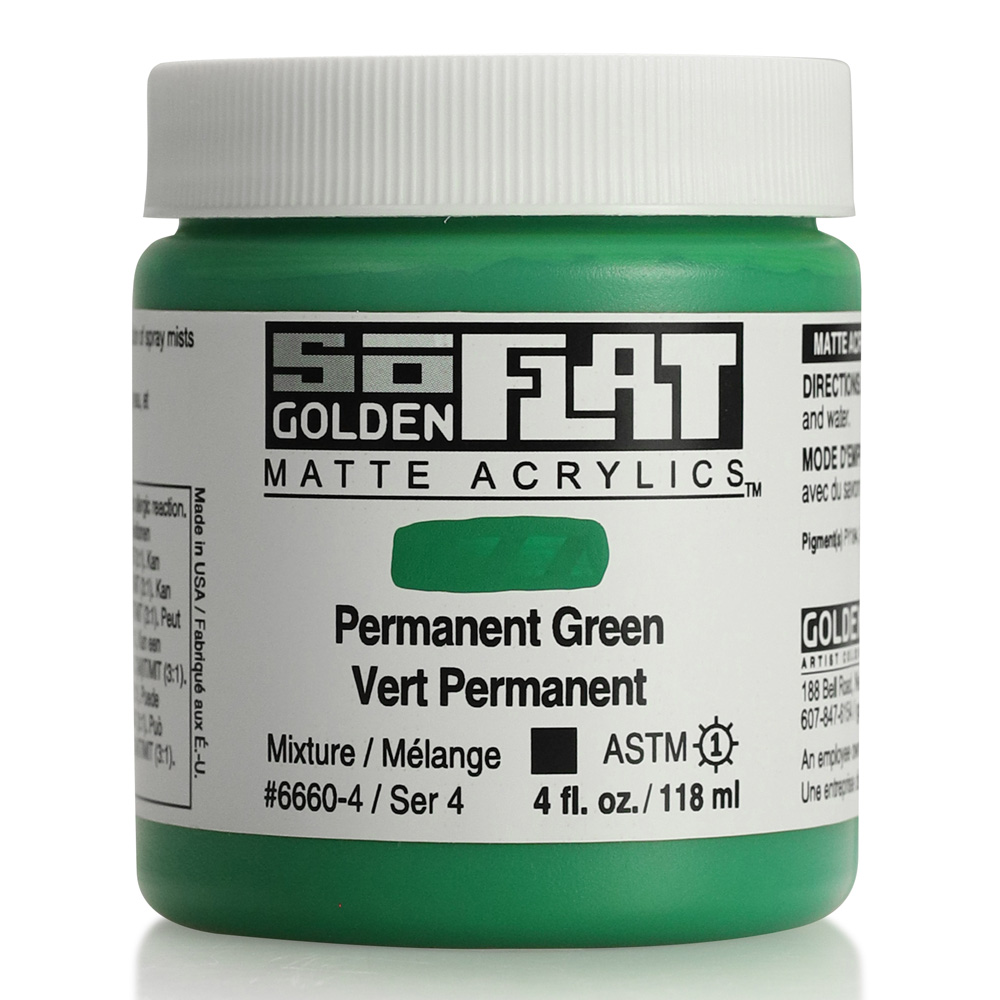 Golden SoFlat Matte 4 oz Permanent Green