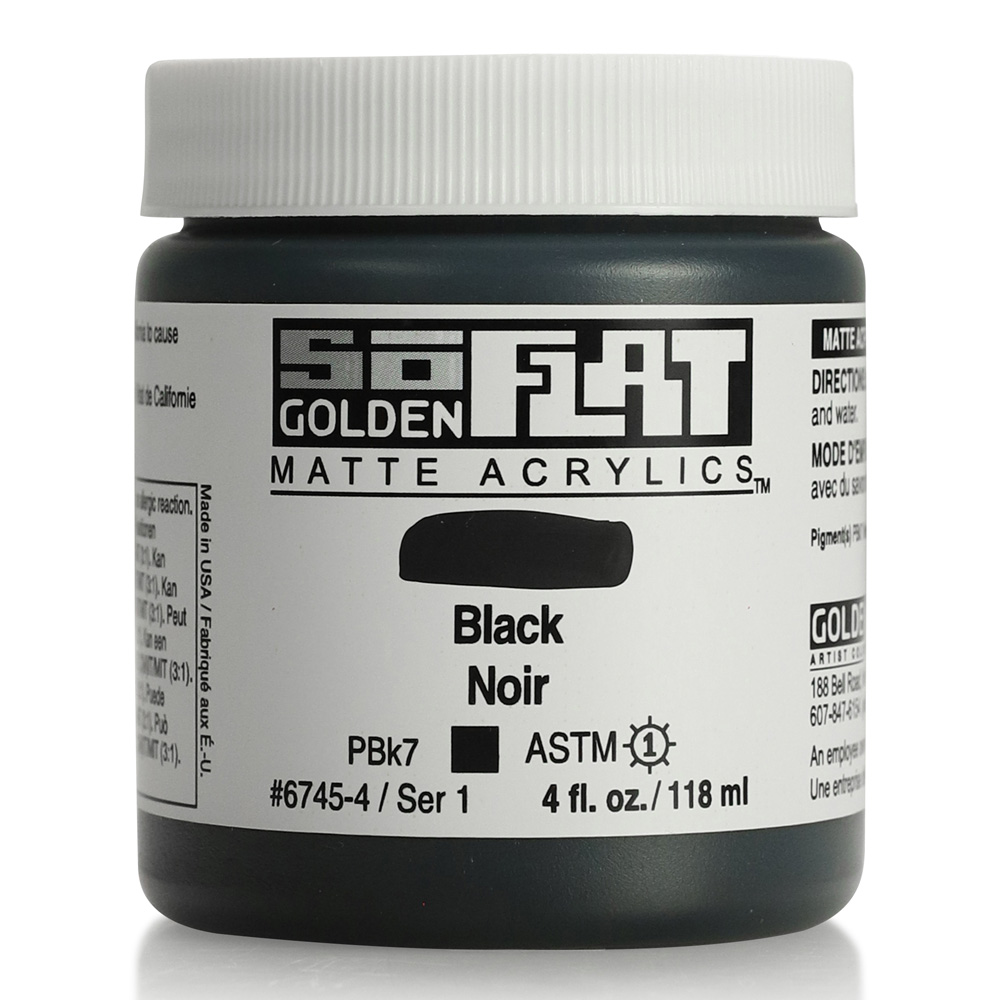 Golden SoFlat Matte 4 oz Black