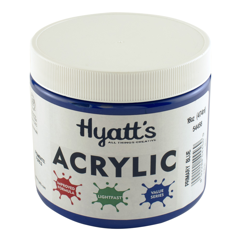 Hyatt's Acrylic 16 oz Primary Blue