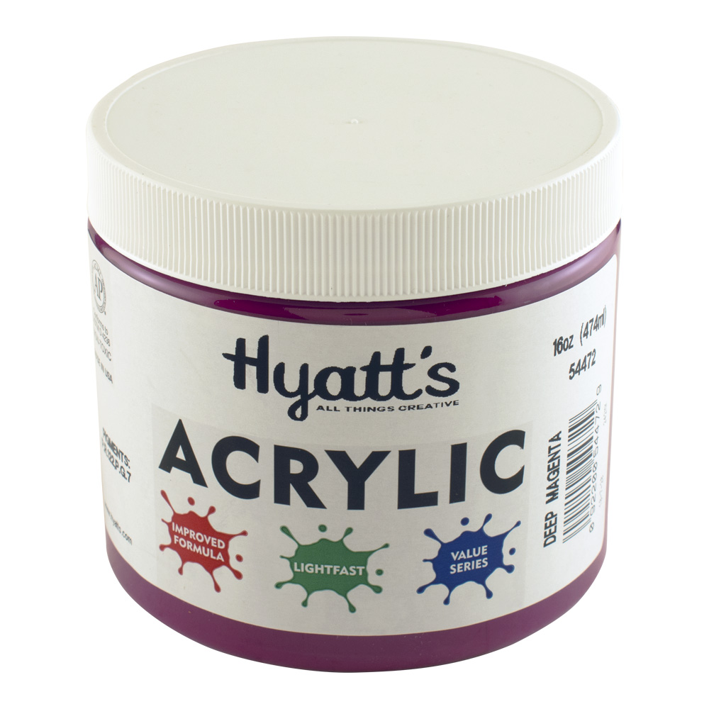 Hyatt's Acrylic 16 oz Deep Magenta