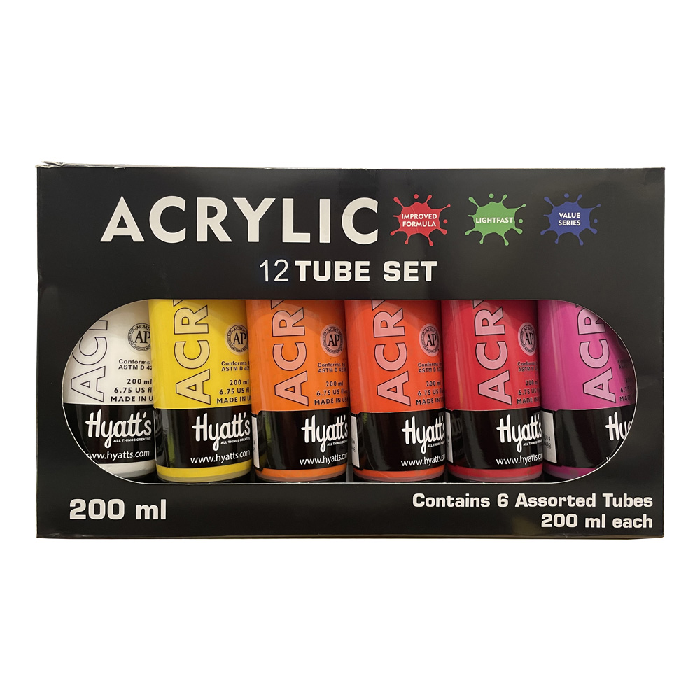 Hyatt's Acrylic 12 Tube 200 ml Set