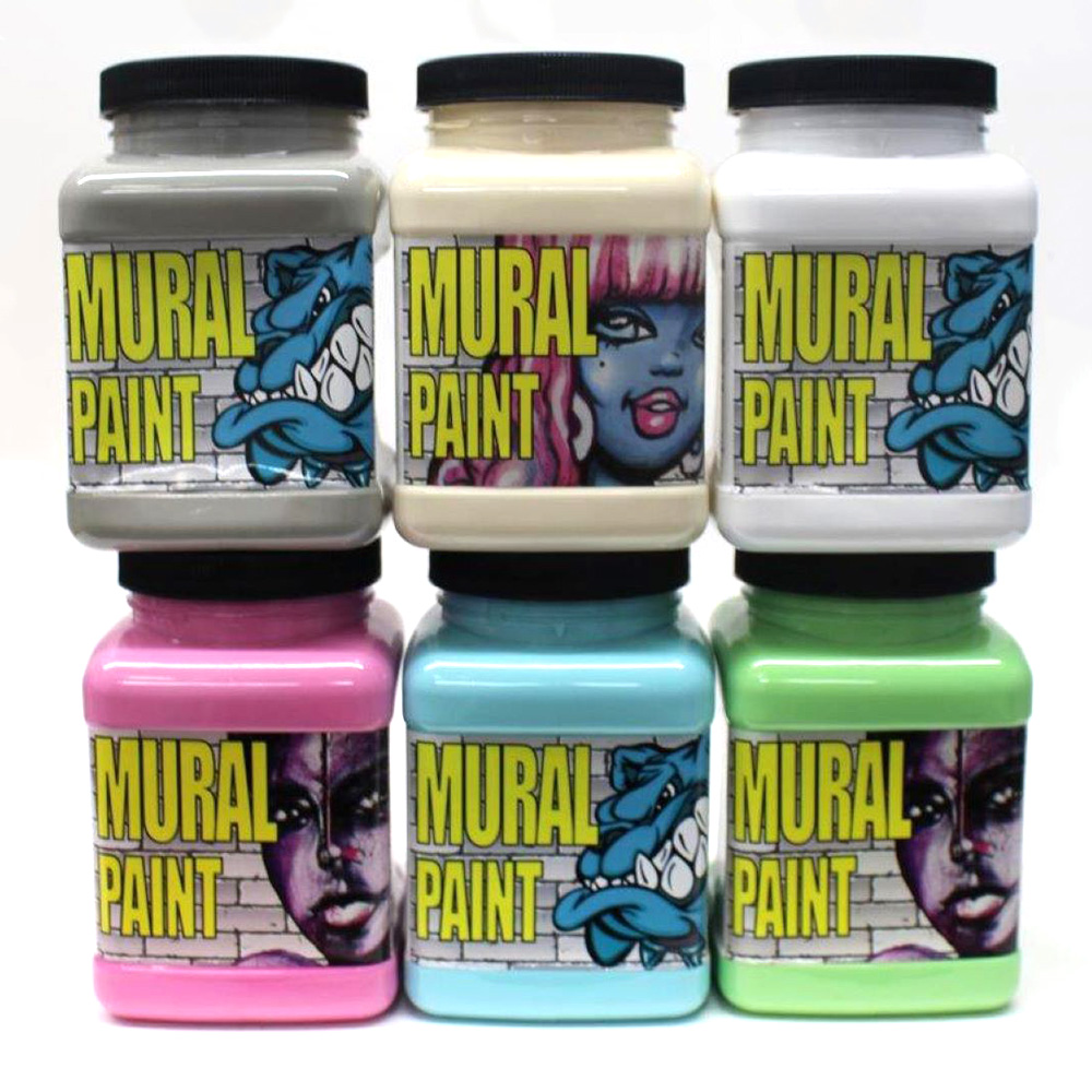 Chroma Mural Paint 16 oz Set Of 6 Muted