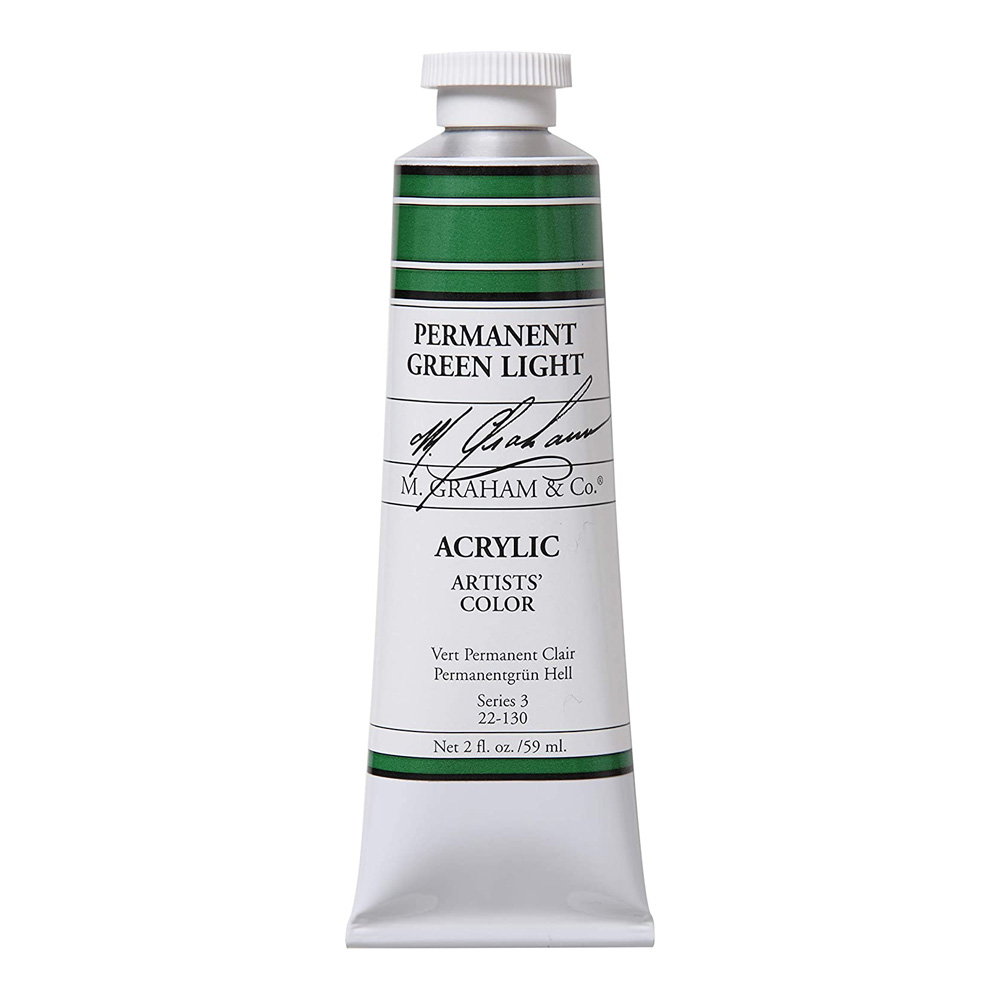 M. Graham Acrylic 59 ml Permanent Green Light