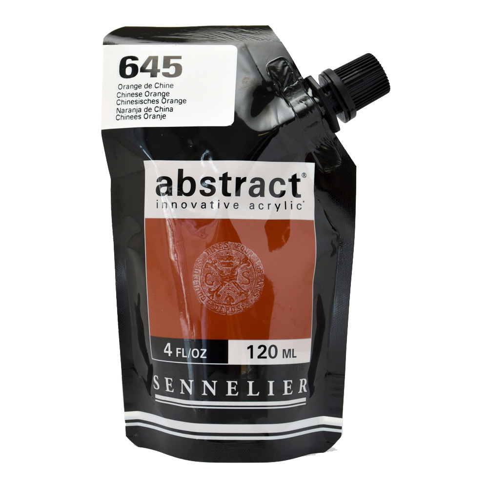 Abstract Acrylic 120 ml Chinese orange