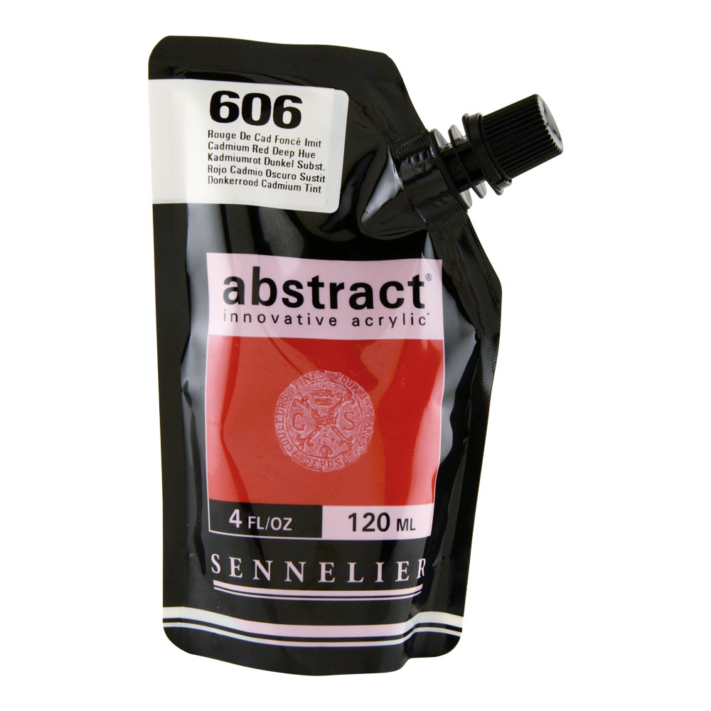 Abstract Acrylic 120 ml Cadmium Red Deep Hue