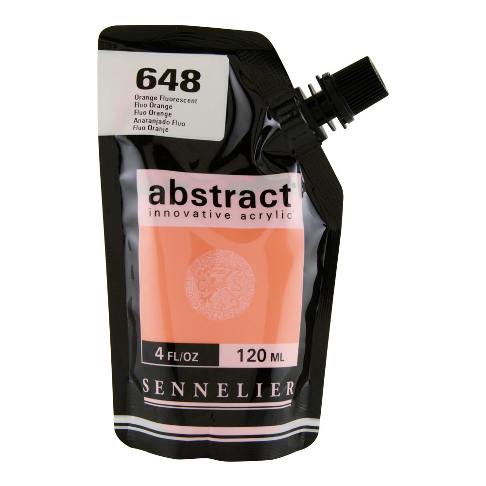 Abstract Acrylic 120 ml Fluorescent Orange