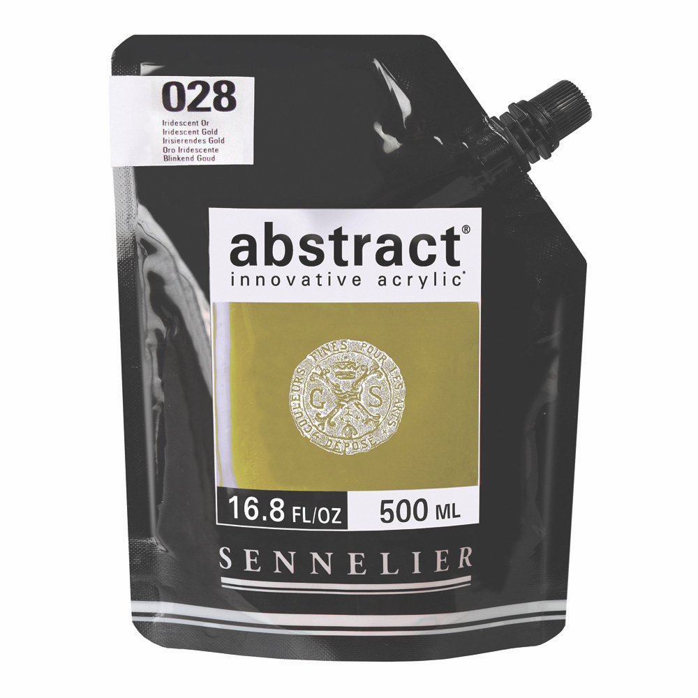 Abstract Acrylic 500 ml Iridescent Gold