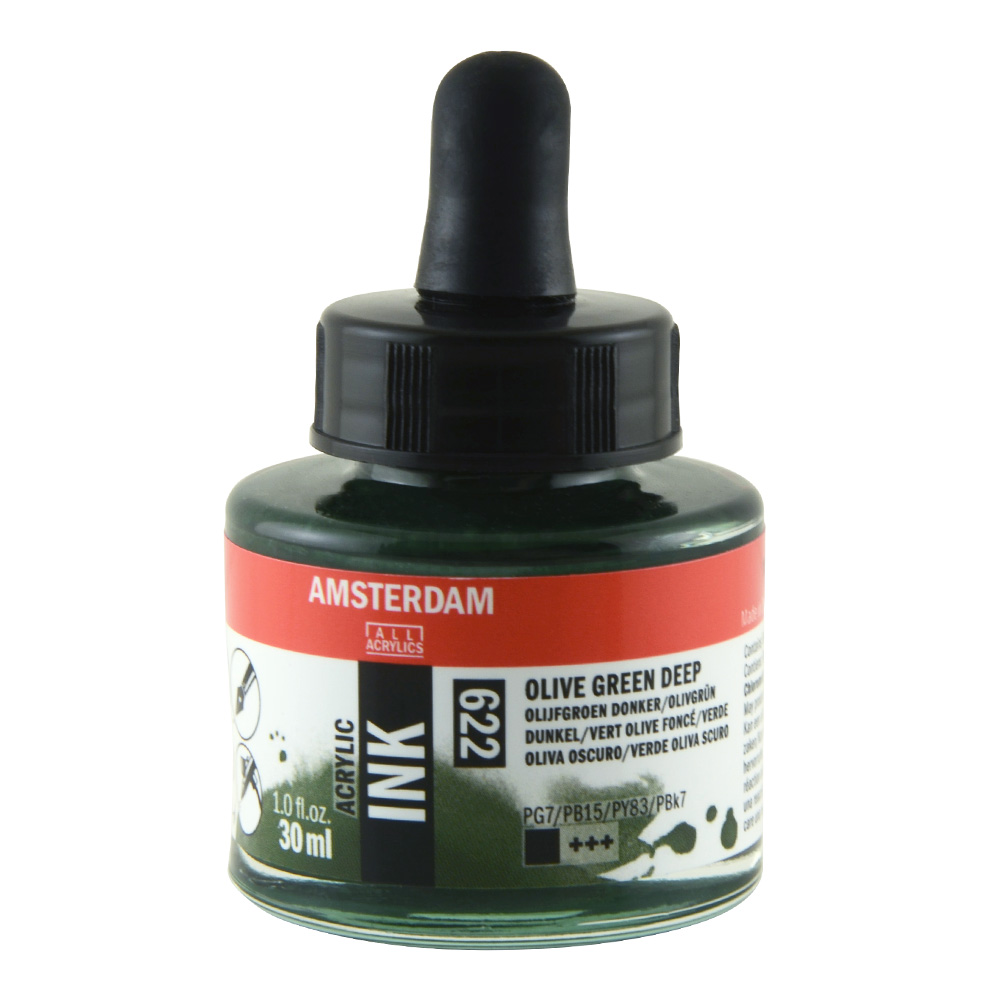 Amsterdam Acrylic Ink 30 ml Olive Green Deep