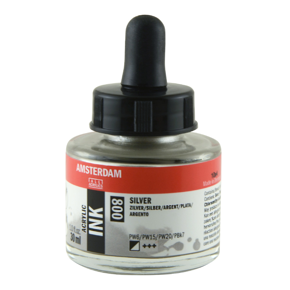 Amsterdam Acrylic Ink 30 ml Silver