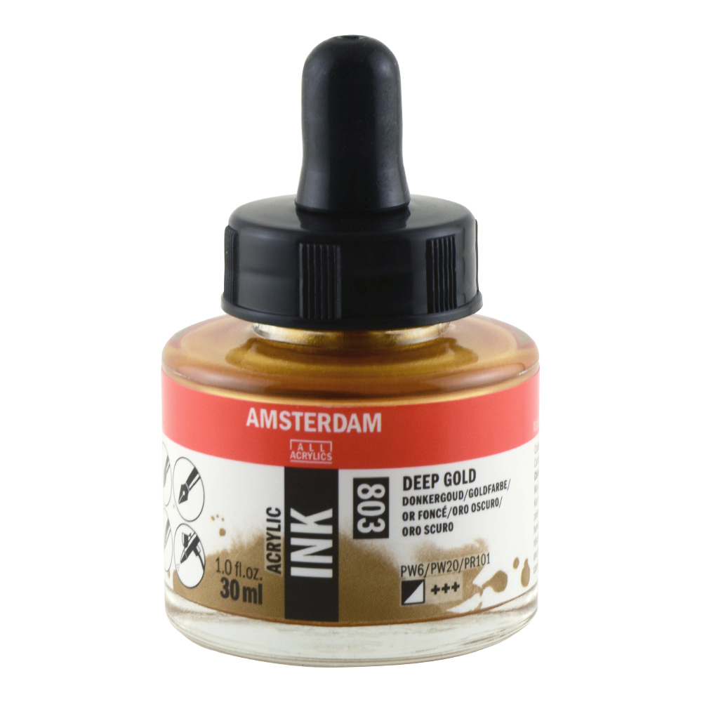 Amsterdam Acrylic Ink 30 ml Deep Gold