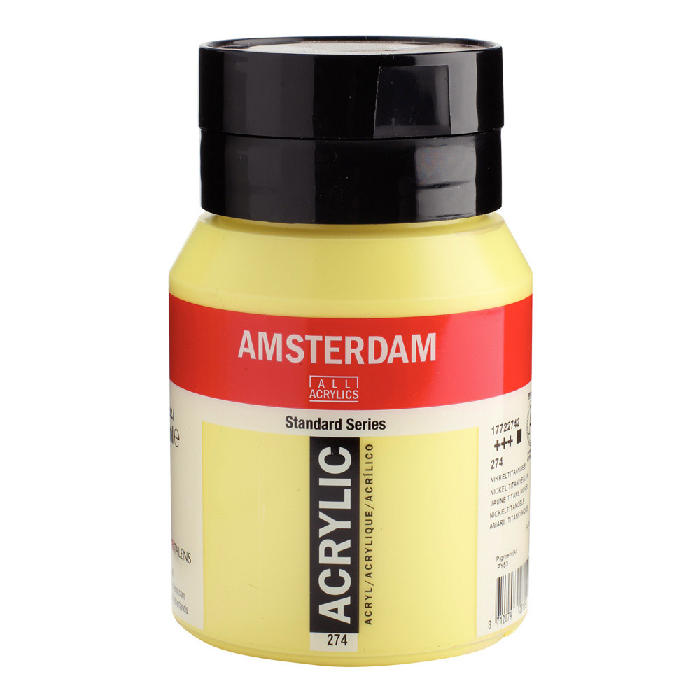 Amsterdam Acrylic 500 ml Nickel Titan Yellow