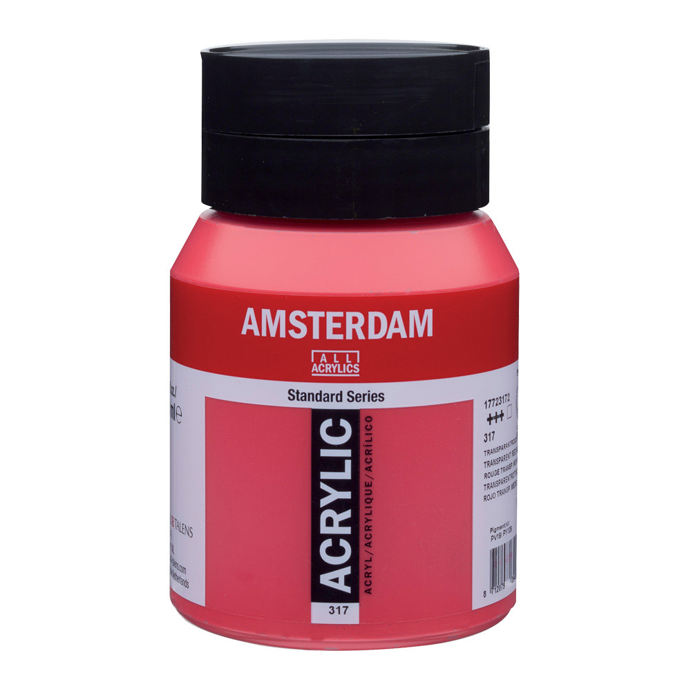Amsterdam Acrylic 500 ml Transparent Red Md