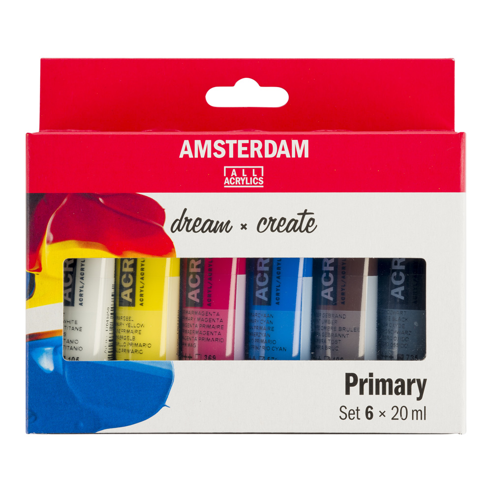 Amsterdam Acrylic 20 ml 6-Color Set Primary