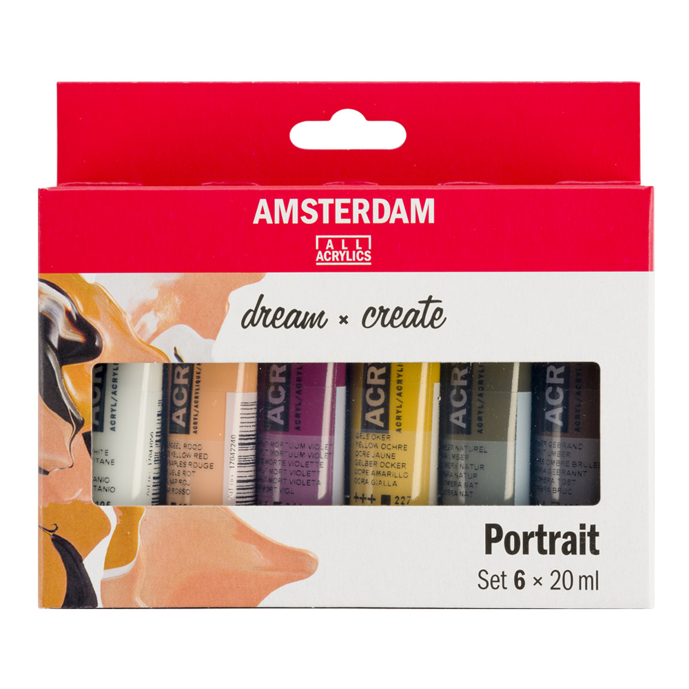 Amsterdam Acrylic 20 ml 6-Color Set Portrait