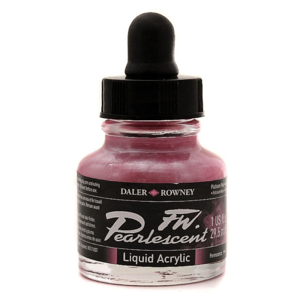 Fw Pearlescent Ac Ink 1 oz Platinum Pink