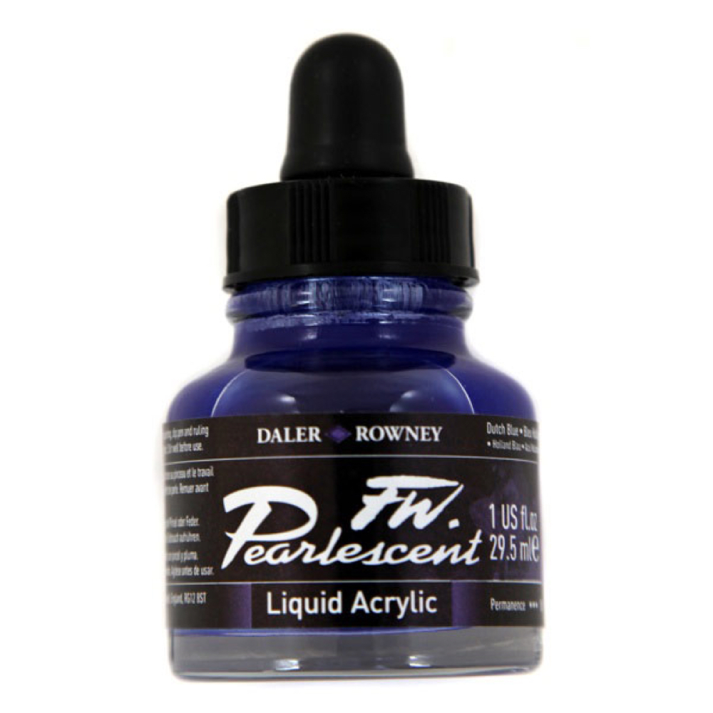 Fw Pearlescent Ac Ink 1 oz Dutch Blue