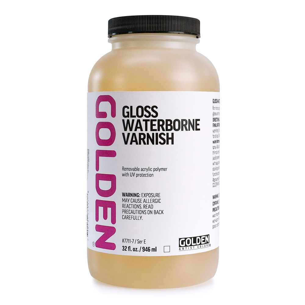 Golden Waterborne Varnish 32oz Gloss