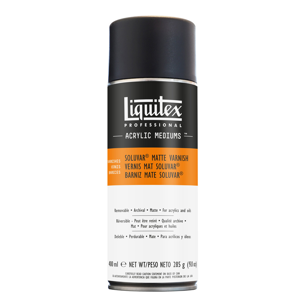 Liquitex Soluvar Matte Varnish Aerosol 14 oz