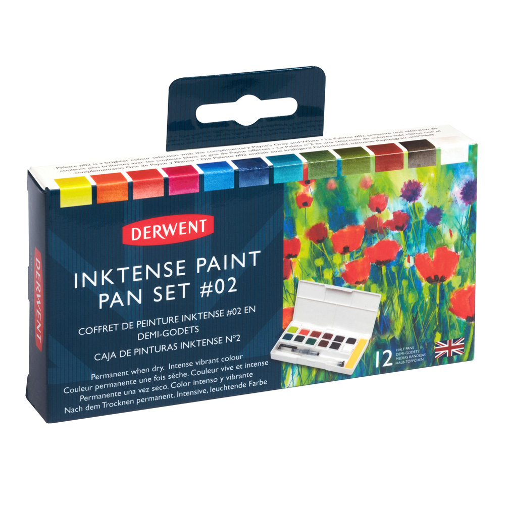Derwent Inktense Paint Pan Travel #2 Set/12