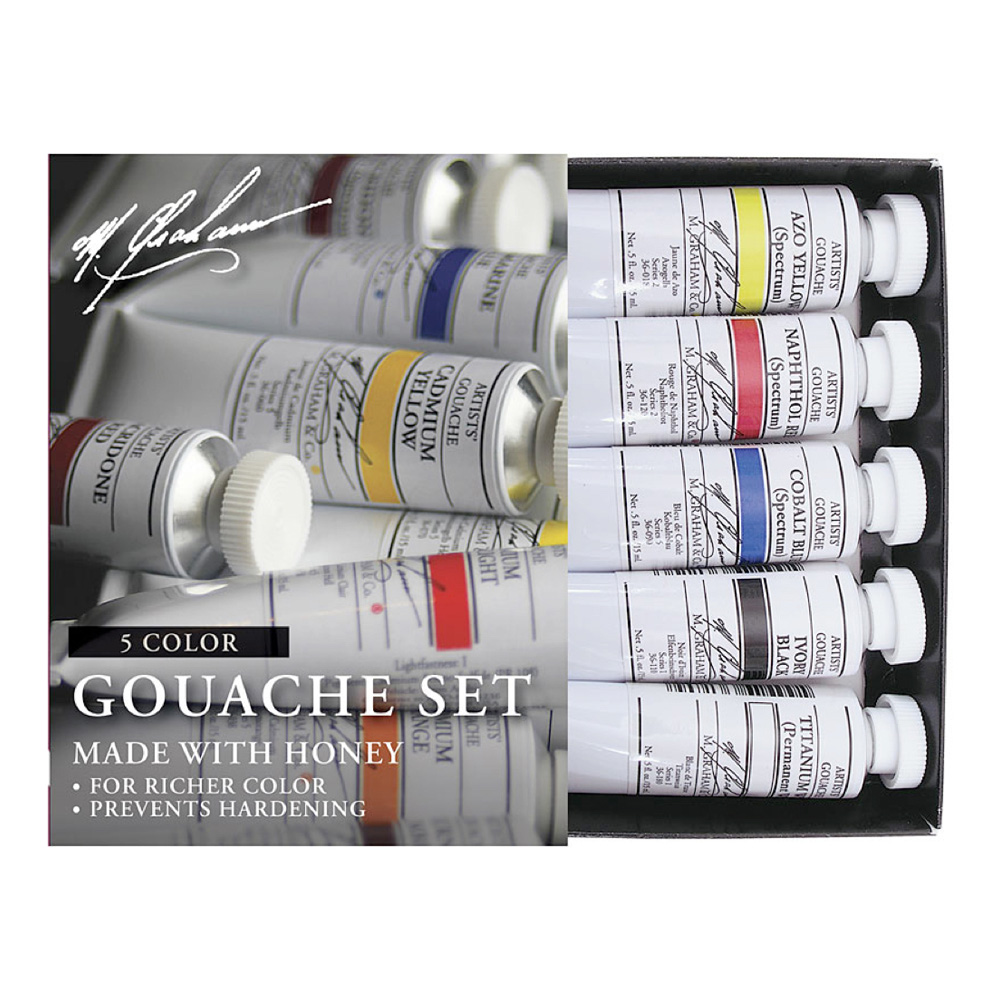 M. Graham Tube Gouache Primary 5 Color Set