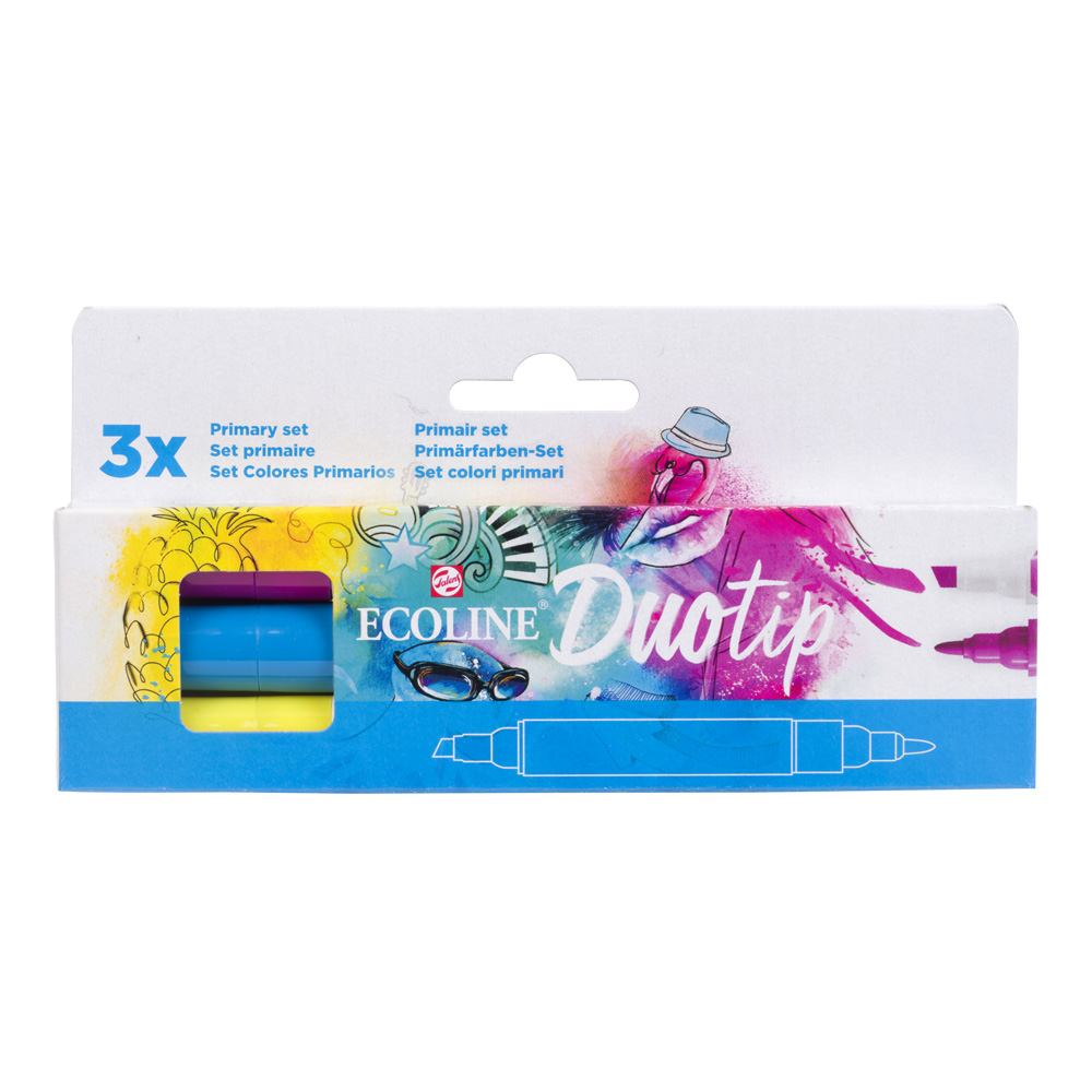 Ecoline Duotip Set of 3 Primary