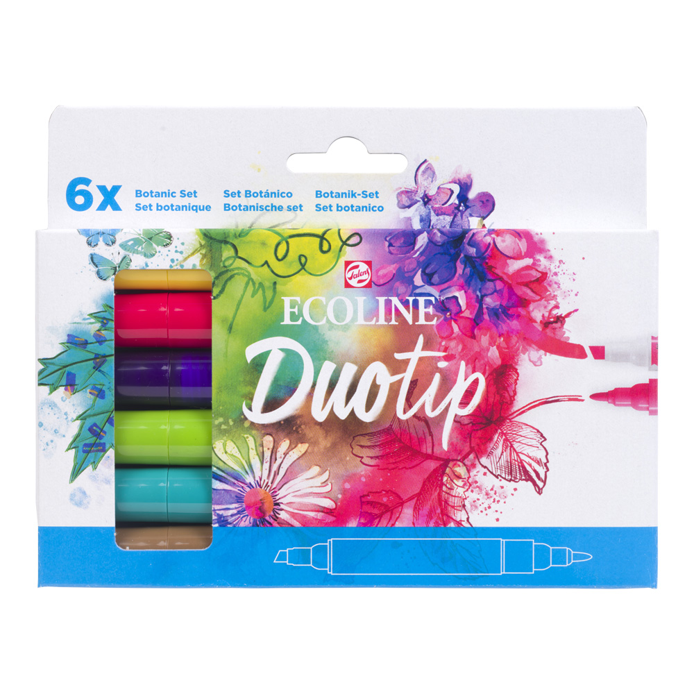 Ecoline Duotip Set of 6 Botanic