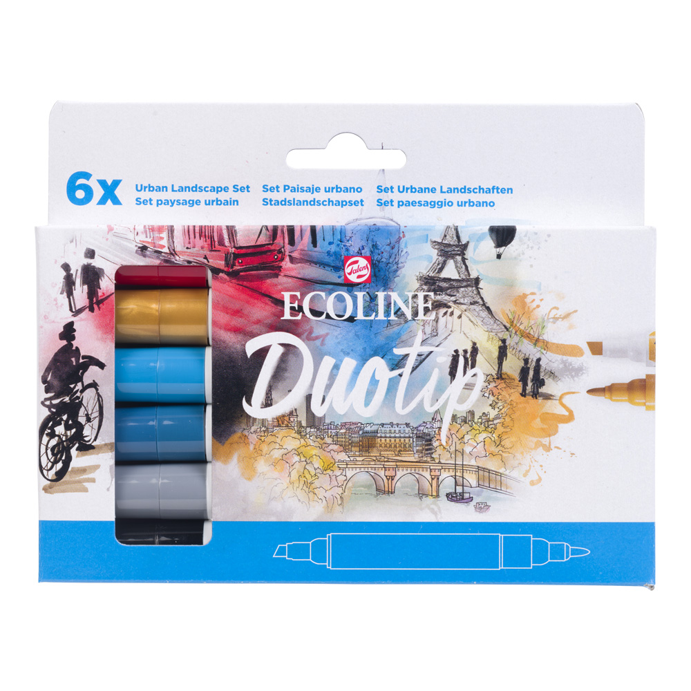 Ecoline Duotip Set of 6 Urban Landscape