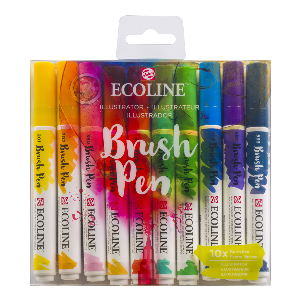 Ecoline Brush Pen Set of 10 - Illustrator