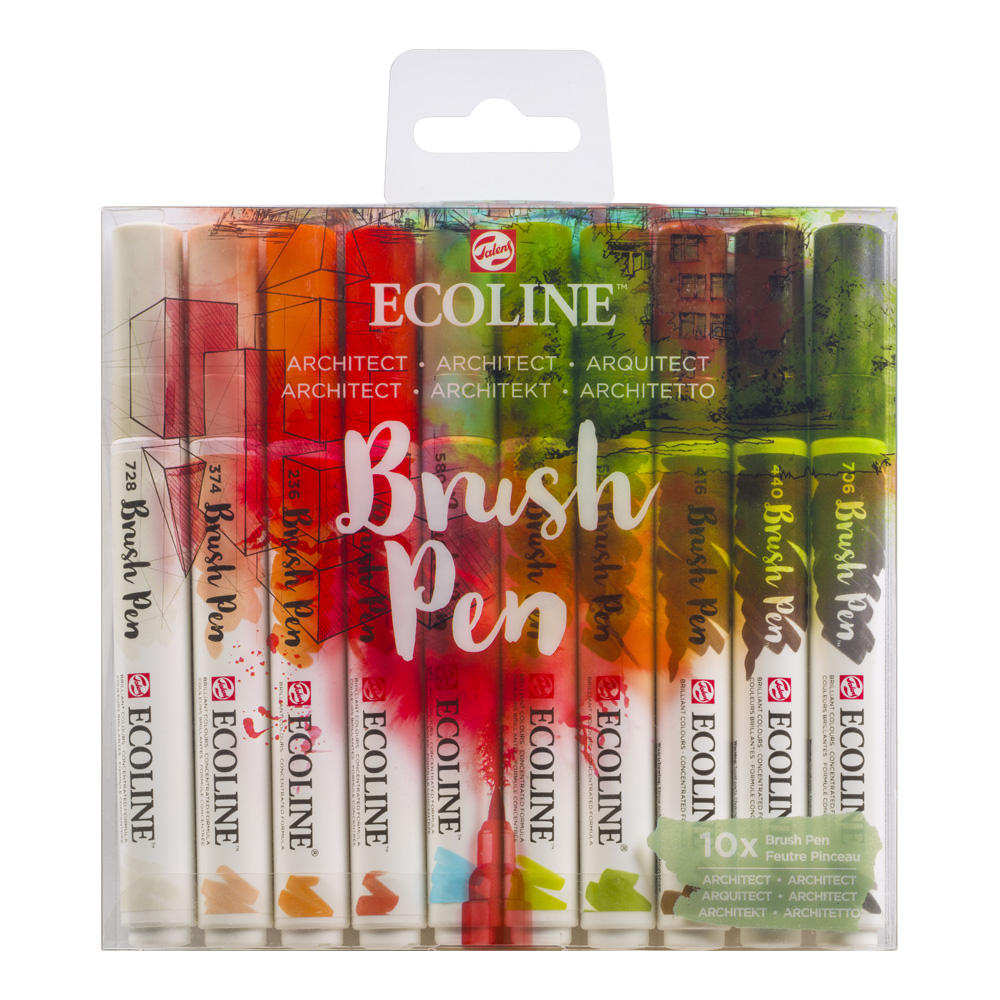 Ecoline Brush Pen Set of 10 - Architect