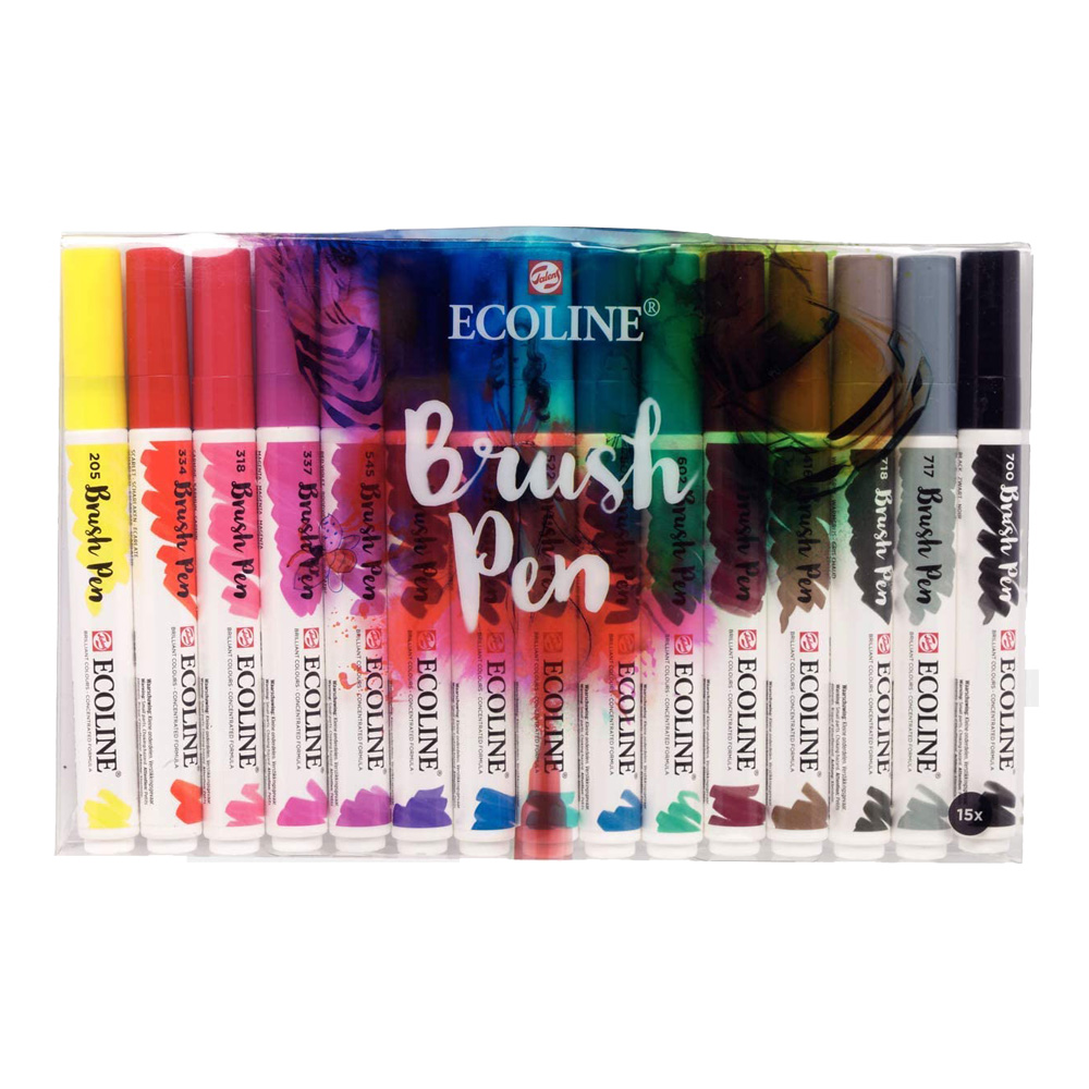 Ecoline Liquid Watercolor Brush Pen Set of 15