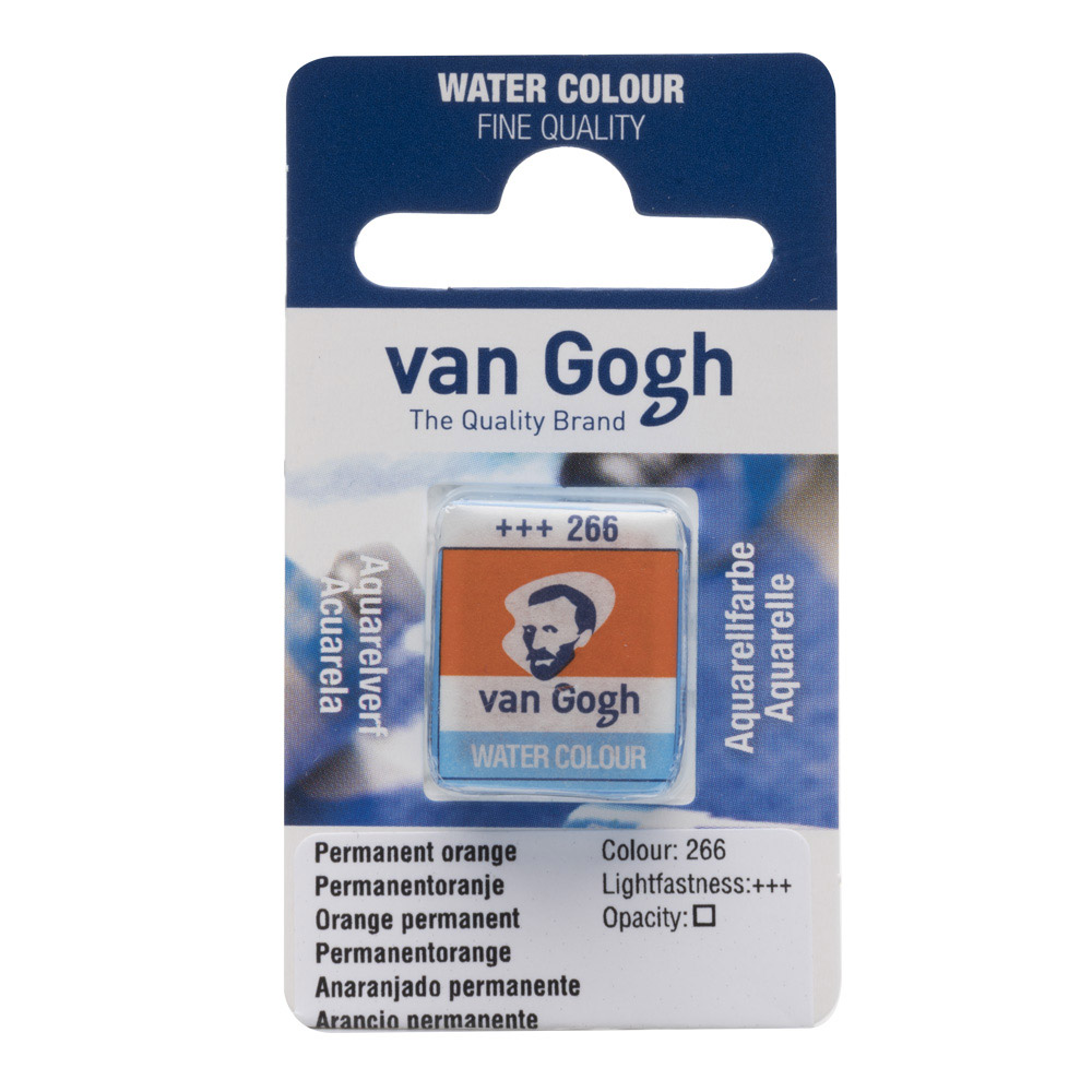 Van Gogh Watercolor Half Pan Perm Orange