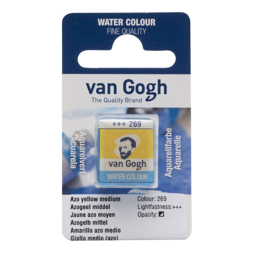 Van Gogh Watercolor Half Pan Azo Yellow Med