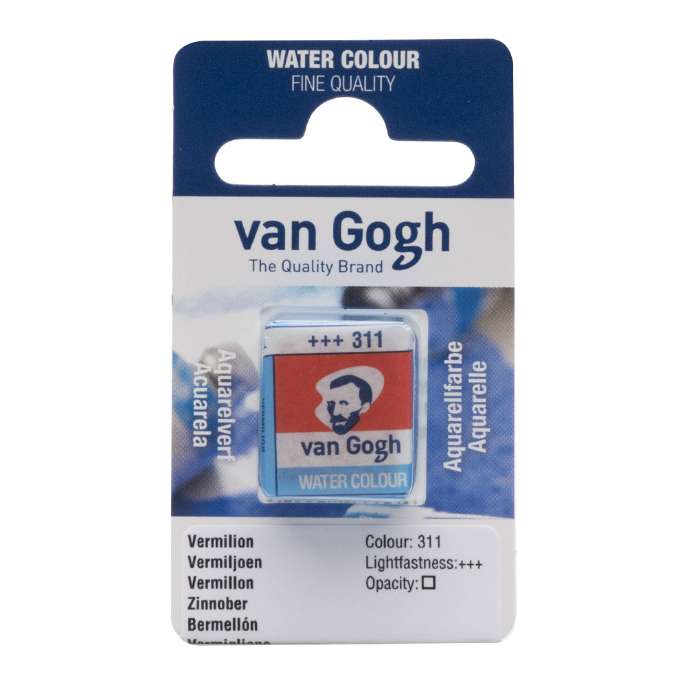 Van Gogh Watercolor Half Pan Vermilion