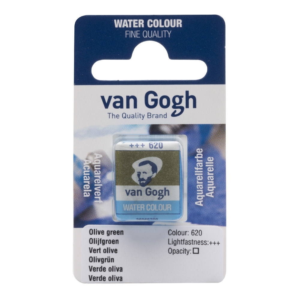 Van Gogh Watercolor Half Pan Olive Green