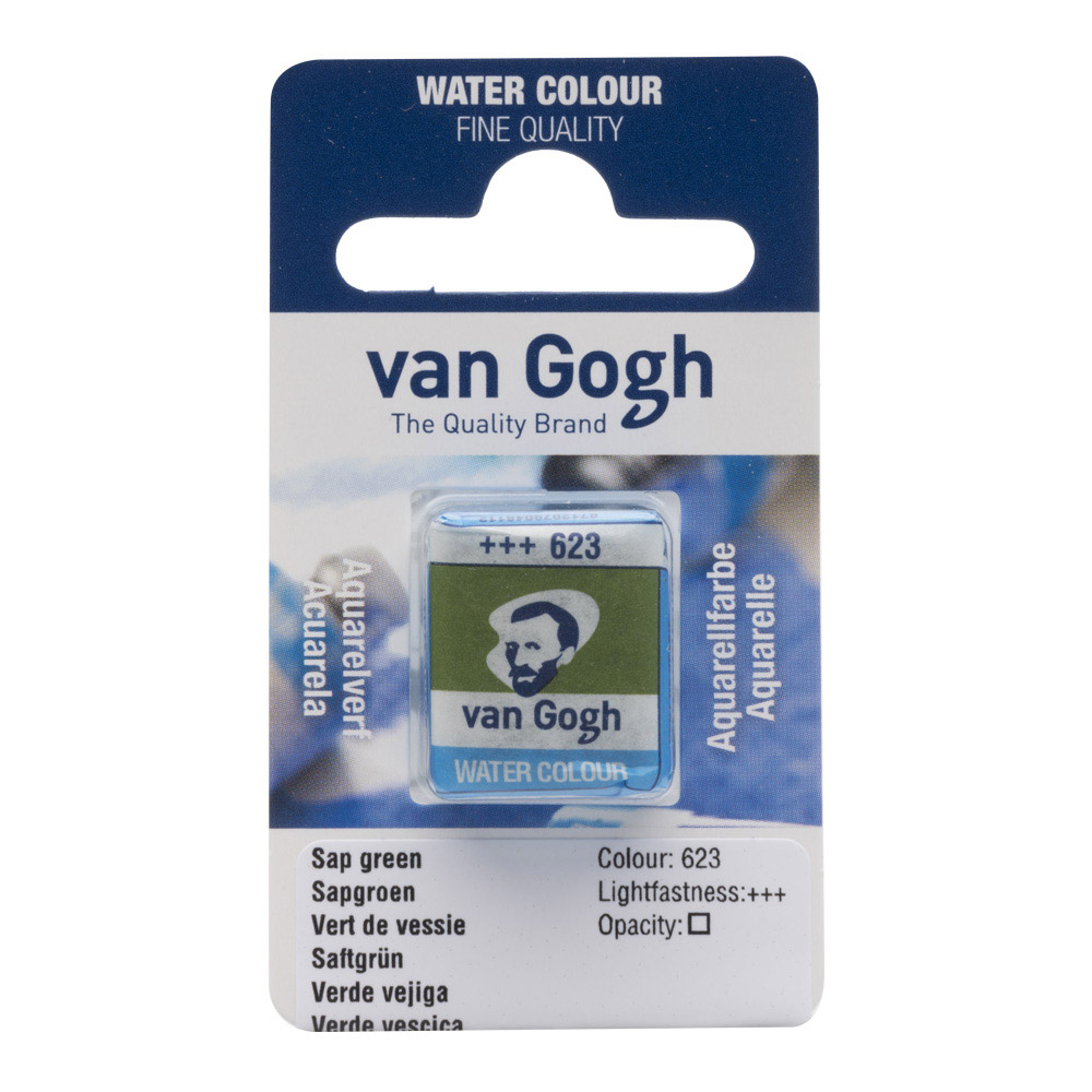 Van Gogh Watercolor Half Pan Sap Green