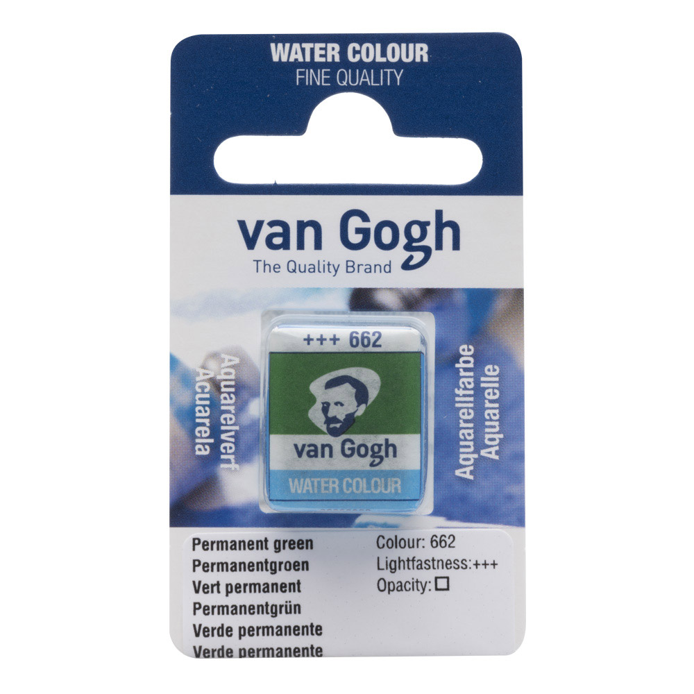 Van Gogh Watercolor Half Pan Permanent Green