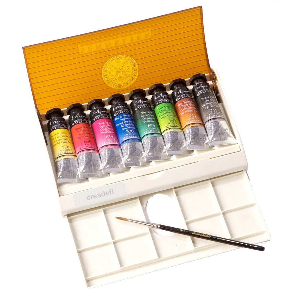 Sennelier Watercolor Travel Box 8 Tube Set