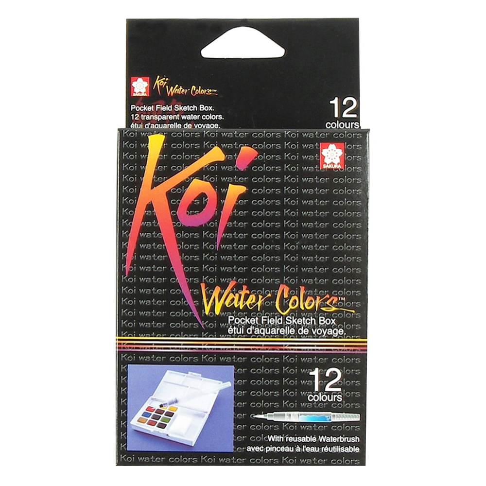 Koi Watercolor Field Sketch Bx 12 Pc Set