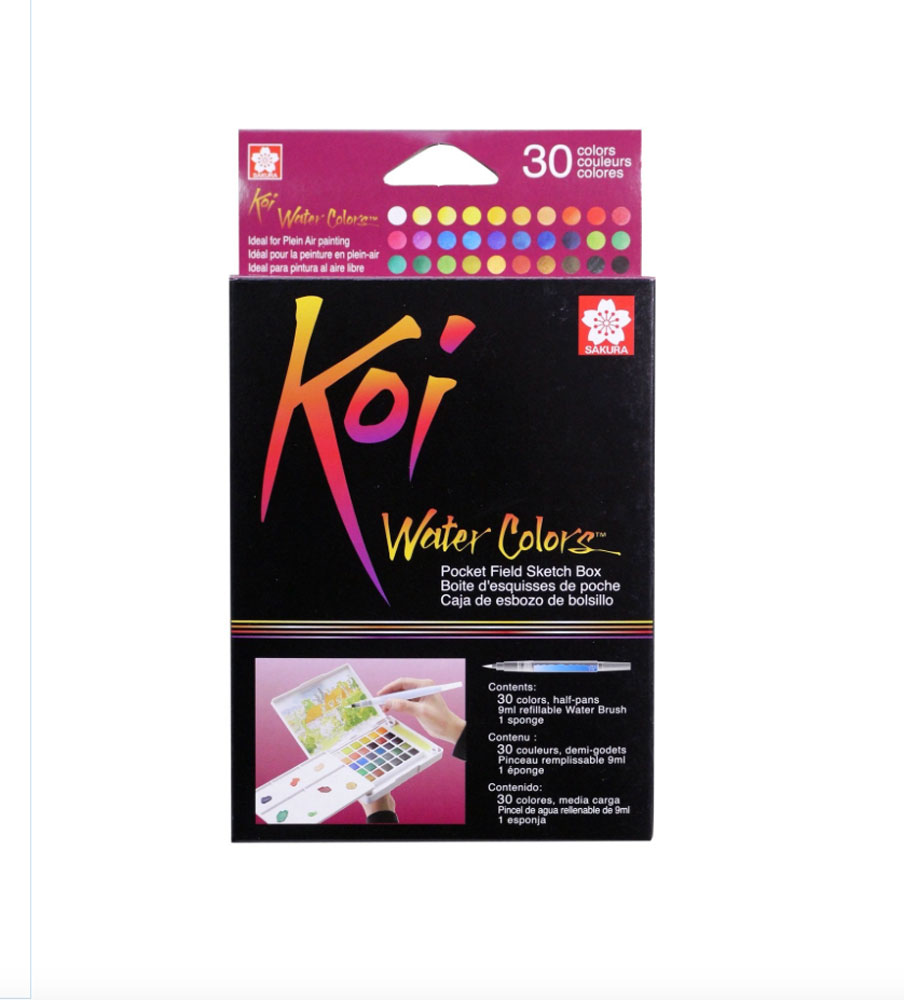 Koi Watercolor Field Sketch Bx 30 Pc Set