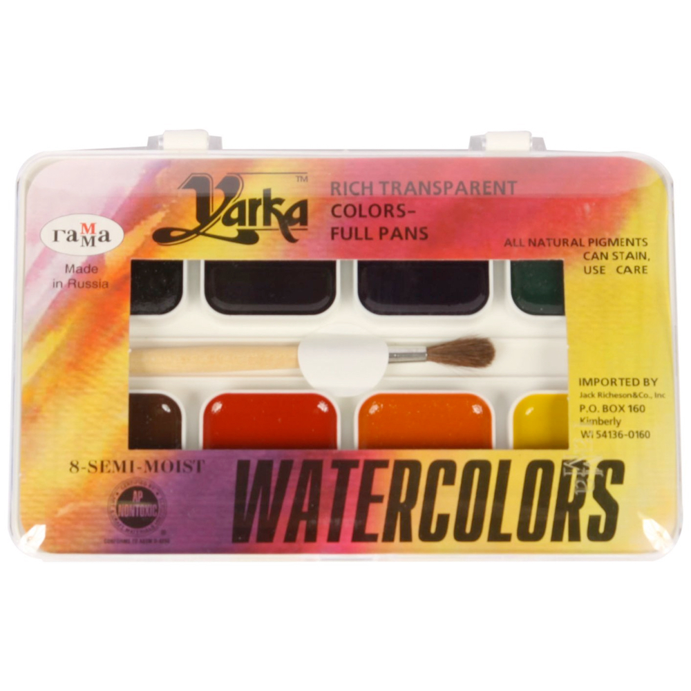 Yarka Semi-Moist Student Watercolor 8 Set