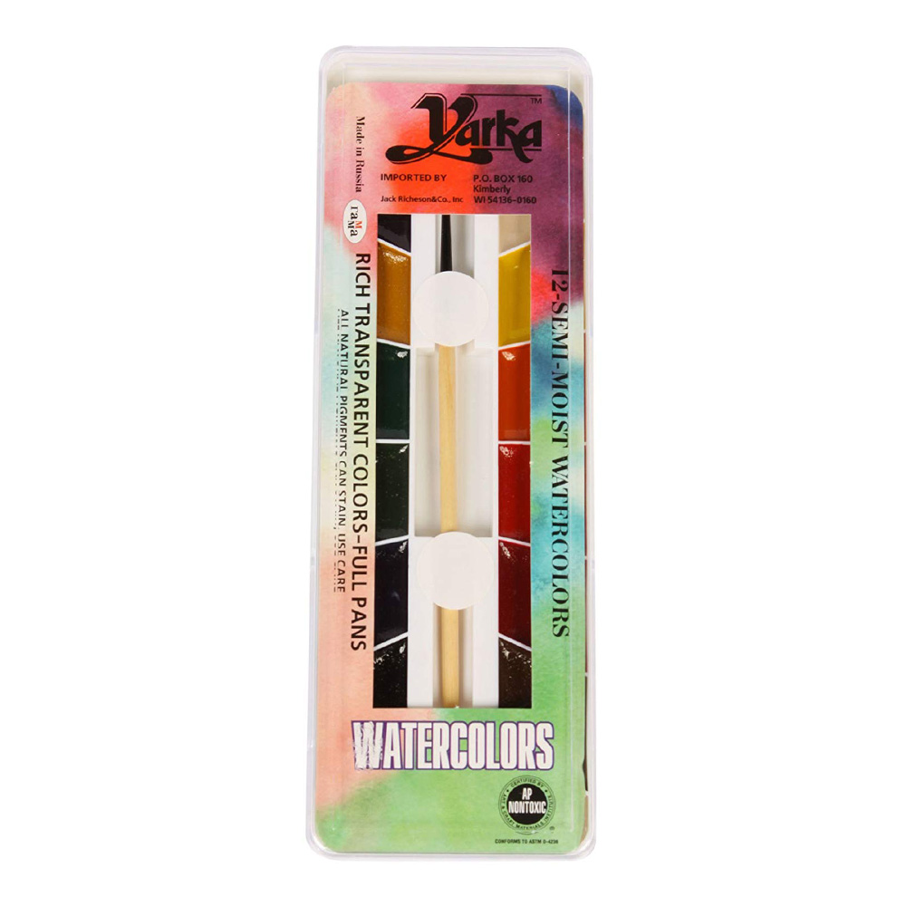 Yarka Semi-Moist Student Watercolor 12 Set