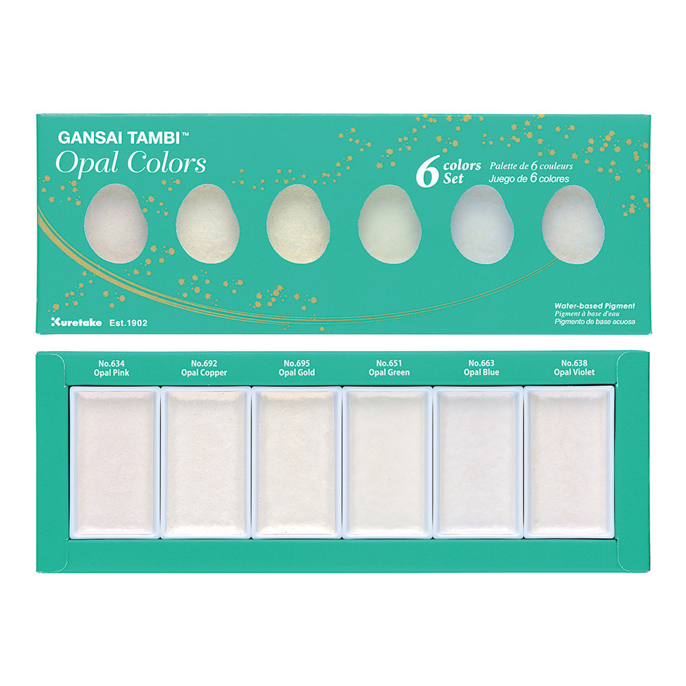 Kuretake Gansai Tambi 6 Opal Colors Set