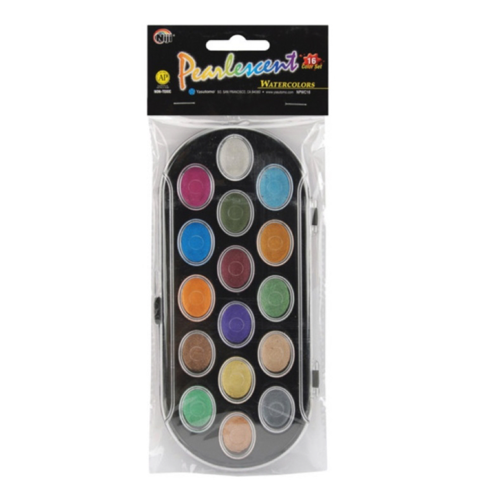 Yasutomo Pearlescent Watercolor Set 16 Colors