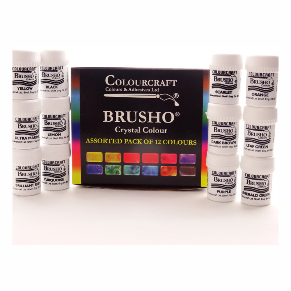 Brusho Crystal Colours Set Of 12