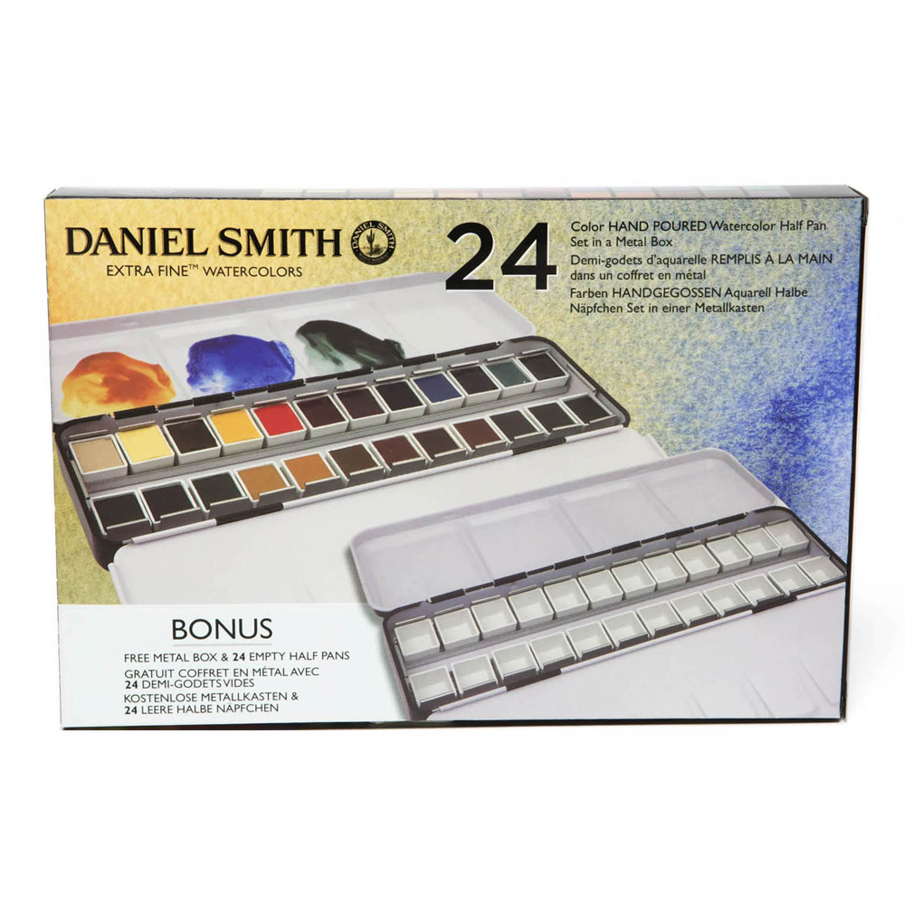 Daniel Smith W/C Half Pan 24 Set w/empty pans
