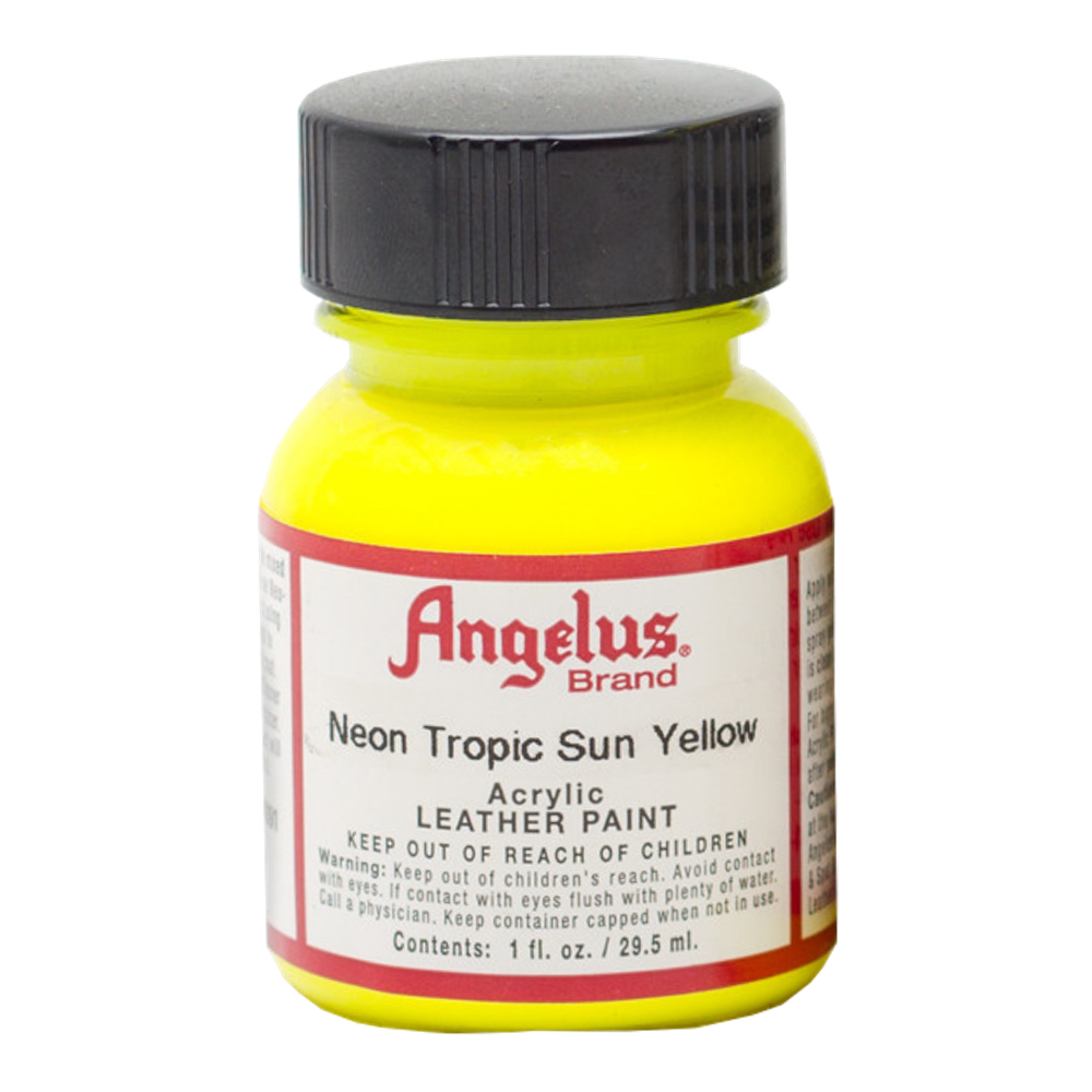 Angelus Leather Paint 1 oz Neon Tropic Sun Yl