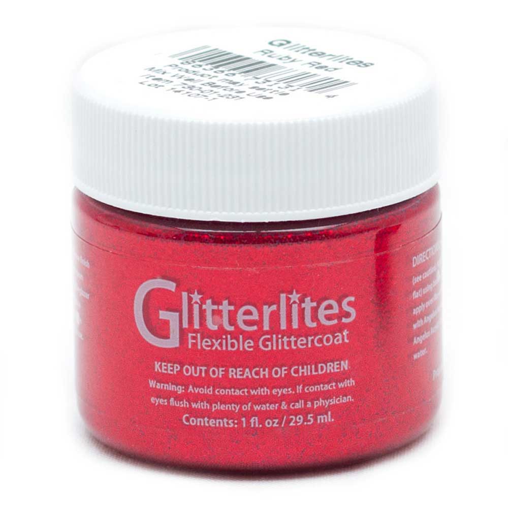 Angelus Paint Glitterlites 1 oz Ruby Red