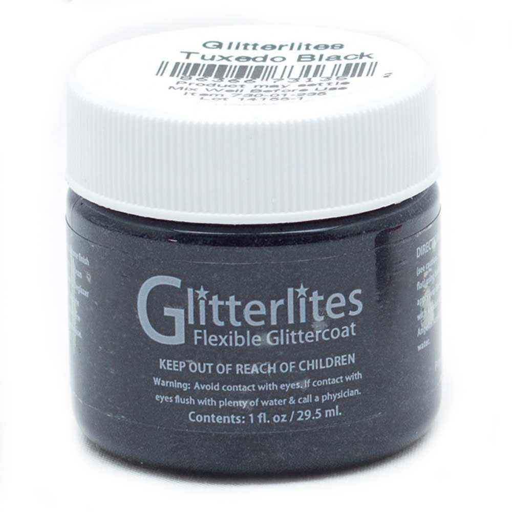 Angelus Paint Glitterlites 1 oz Tuxedo Black