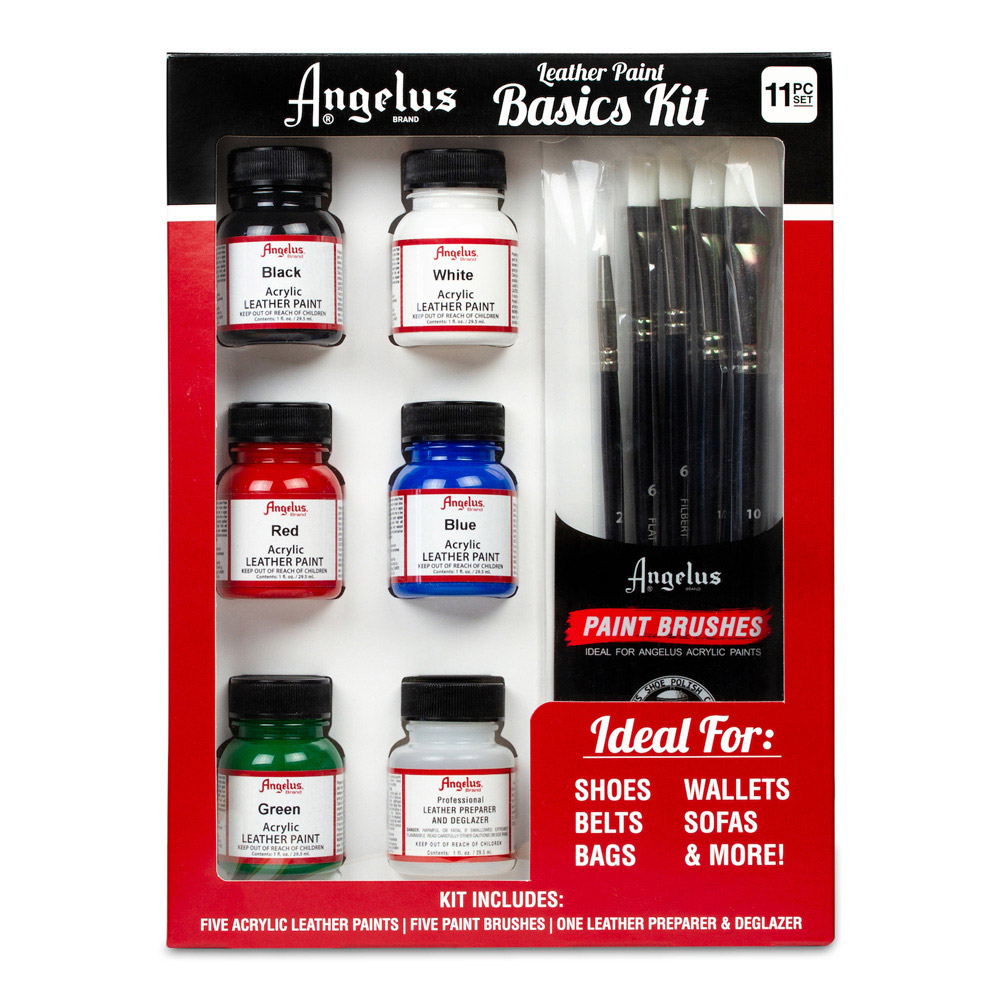 Angelus Leather Paint Basics 11 Piece Set